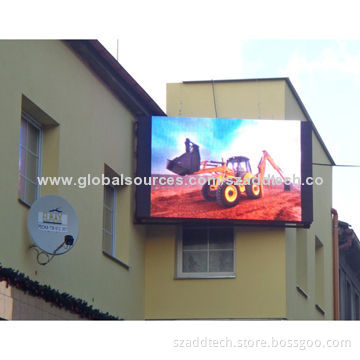 16mm Outdoor Full-color Advertising LED Display Sign, Installed on One Building Wall